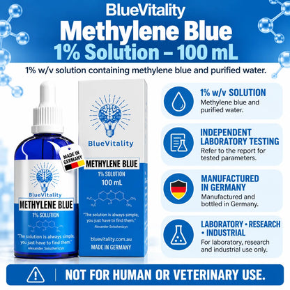 BlueVitality Methylene Blue 1% Solution – 100 mL