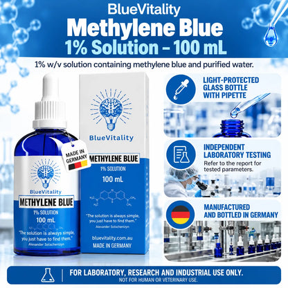 BlueVitality Methylene Blue 1% Solution – 100 mL