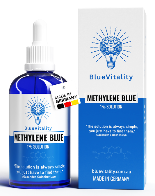 BlueVitality – Methylene Blue 1% in pharmaceutical USP grade, 100 ml, lab-tested & Made in Germany