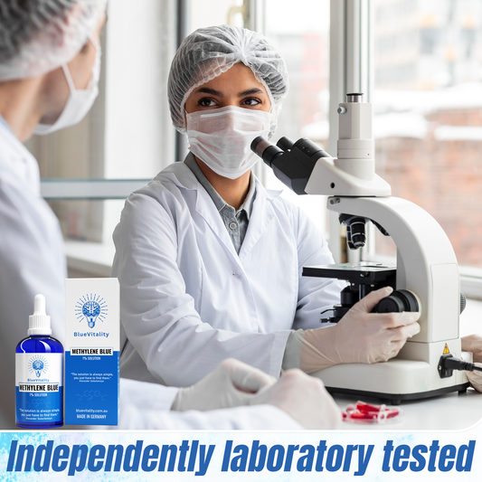 BlueVitality – Methylene Blue 1% in pharmaceutical USP grade, 100 ml, lab-tested & Made in Germany